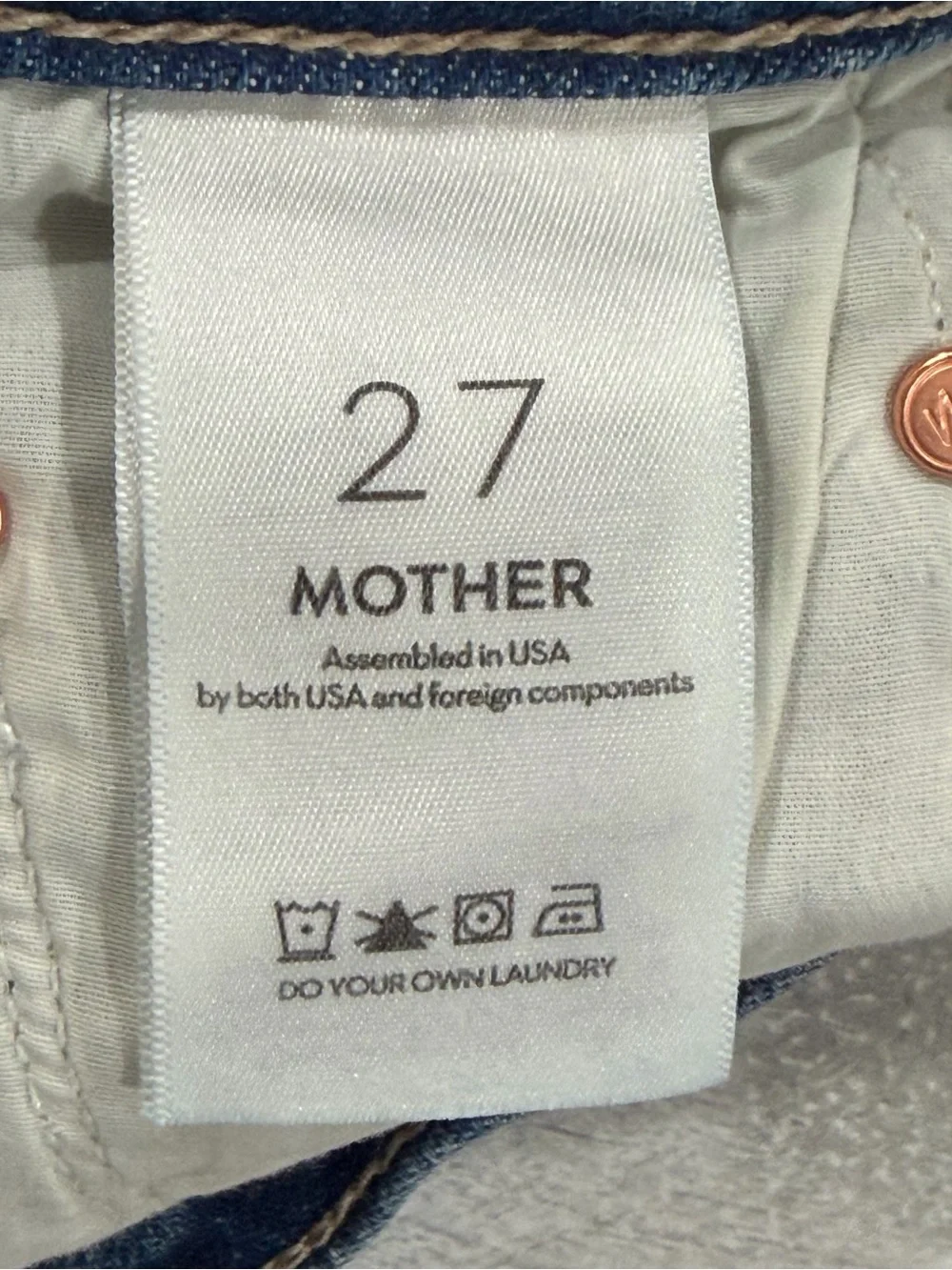MOTHER The Skipper Short N' Long Chew In Girls Just Want To Have Sun - Sz - 27